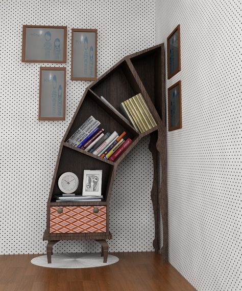 Creative Bookshelves, Bookcase Design, Maximalism, Funky Furniture, My New Room, Unique Furniture, 인테리어 디자인, Display Shelves, My Dream Home