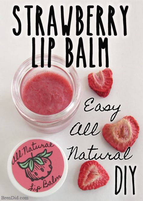 Lip Gloss Recipe, Lip Balm Recipe, Balm Recipe, Strawberry Lip Balm, Lip Balm Recipes, Diy Lip Gloss, Homemade Lip Balm, Aesthetic Skincare, Flavored Lip Gloss