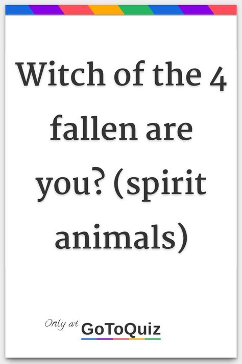 "Witch of the 4 fallen are you? (spirit animals)" My result: Briggan Spirit Animals Series Fan Art, Spirit Animals Book, Spirit Animals Series, Bad Spirits, Spirit Animal Art, Nature Spirits, Your Spirit Animal, Spirit Animals, Animal Book