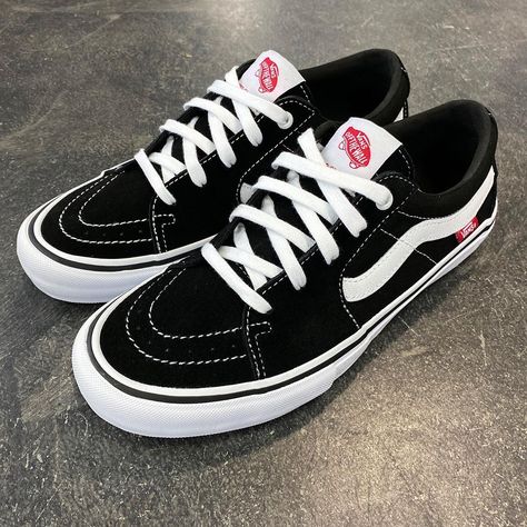 561 Skateboarding on Instagram: “The Vans Sk8 Low Pro just arrived in the new Black/White colorway! Sizes 8 through 13 $65 • Available now in store and online at…” Vans Sk8-low, High Vans Outfit, Vans Sk8 Low Outfit Men, High Vans, Low Vans, Shoe Rotation, Vans Sk8 Low, Vans Skateboard, Low Top Vans