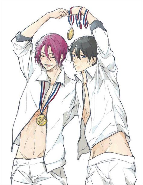 Free! Iwatobi Swim Club Rin Matsuoka X Haruka Nanase, Matsuoka Rin, Rin Matsuoka, Haruka Nanase, Free Eternal Summer, Splash Free, Free Iwatobi Swim Club, Free Iwatobi, Eternal Summer