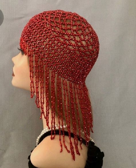 1920 hair beaded hair cap ❤ Skull Headpiece, Egyptian Headpiece, Beaded Headdress, Art Deco 20s, Flapper Accessories, Flapper Headpiece, Beaded Headpiece, Unique Headband, Deco Beads