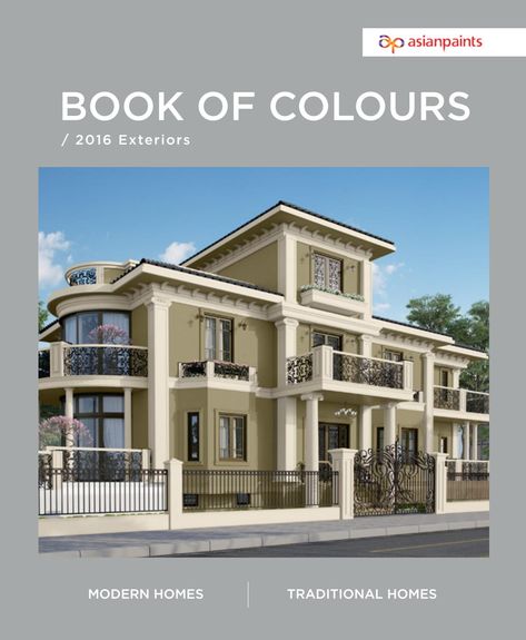 Asian Paints Colour Shades Exterior, House Outside Colour Combination, Asian Paints Colour Shades, Wall Paint Colour Combination, Colour House, Asian Paints Colours, Outside House Colors, Exterior Color Combinations, Exterior Shades