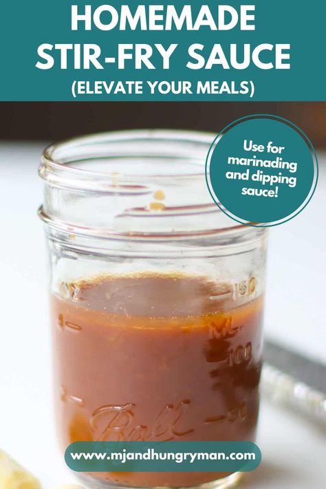 Elevate your stir-fry game with THE BEST Stir-Fry Sauce you'll ever taste! Homemade, savory, and slightly sweet with that signature umami flavor, it's a game-changer for your kitchen. Easily adjustable to suit your taste buds, this sauce is a hit with the whole family. Plus, it's budget-friendly and a breeze to prep ahead! Whether you're stir-frying, marinating, or dipping, this sauce is your kitchen superhero. Get the recipe now and take your meals to the next level! Clean Stir Fry Sauce, Chinese Stir Fry Sauce Recipes, Stirfry Sauces, Best Stir Fry Sauce, Stir Fry Sauces, Easy Stir Fry Sauce, Best Stir Fry, Stir Fry Sauce Easy, Homemade Stir Fry Sauce