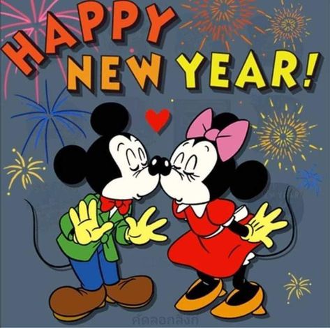 Disney Happy New Year, New Year's Eve Wallpaper, Disney Acrylic Nails, Happy New Year Pictures, Happy New Year Gif, Happy New Year Wallpaper, New Year Gif, New Year Wallpaper, Mickey Y Minnie