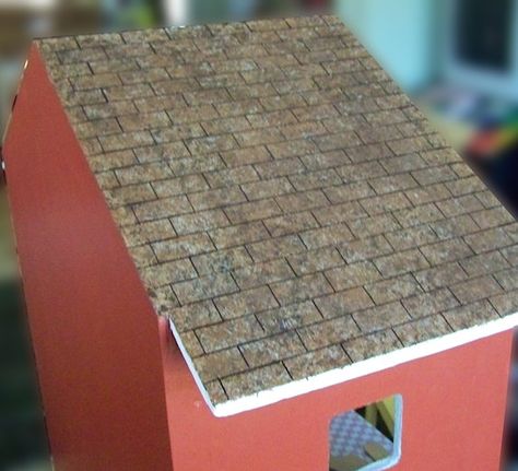 Faux-painted Dollhouse Shingles Dollhouse Shingles, Dollhouse Roof, Used Woodworking Machinery, Modern Roofing, Woodworking Jobs, Fibreglass Roof, Woodworking Bench Plans, Asphalt Roof Shingles, Woodworking Joinery