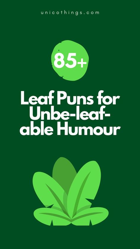 Fall into a world of leafy laughter with these funny and hilarious leaf puns that will add a touch of whimsy to your day. Leaf Puns, Fall Puns, Witty Comebacks, Double Entendre, Smile On, Funny Puns, A Smile, A World, Puns