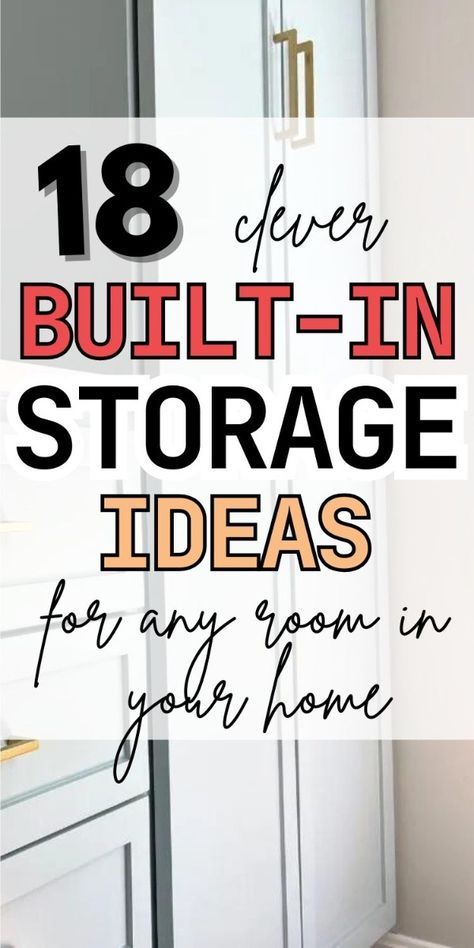 Get inspired with this list of built-ins you can build yourself. Create a DIY built-in bookshelf, extra DIY built-in storage and more for your living room, home office or as a DIY entertainment center. Storage Cupboards Built In, Large Built In Storage Cabinets, Bookshelves Storage Ideas, Repurpose Built In Bookshelves, Build Built In Bookcase, Mcm Built Ins, Accent Wall With Storage, Ikea Hack Built In, Base Cabinets For Built Ins