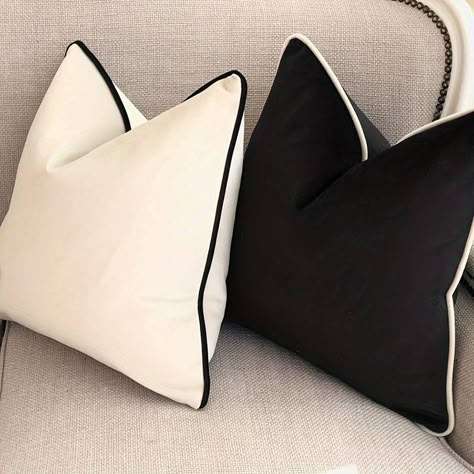 Temu | Explore the Latest Clothing, Beauty, Home, Jewelry & More Black And White Cushions, Luxury Throws, Luxury Cushions, Black Pillows, Decorative Pillows Couch, Black Cushions, White Cushions, Modern Pillows, Velvet Throw