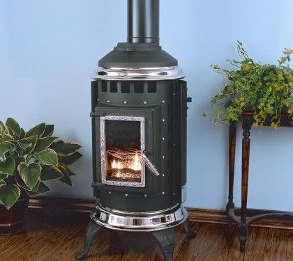 THELIN ; Parlour Wood Stove, Nickel plated trim package. Direct Vent Gas Stove, Pellet Heater, Parlour Stove, Wall Vents, Wood Pellet Stoves, Wood Heater, Wood Pellet, Gas Heater, Pellet Stove