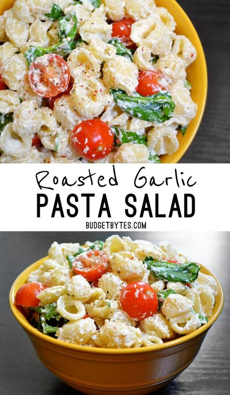 Roasted Garlic Pasta Salad, Garlic Pasta Salad, Fresh Pasta Salad, Roasted Garlic Pasta, Bacon Ranch Pasta Salad, Vegan Pasta Salad, Ranch Pasta Salad, Ranch Pasta, Best Pasta Salad