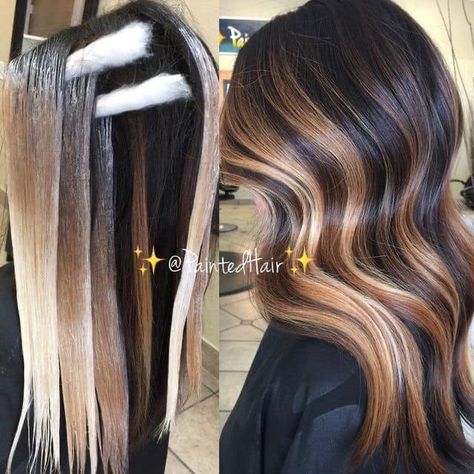 Hair Color Placement, Colored Hair Tips, Hair Color Formulas, Hair Techniques, Brown Hair Balayage, Hair Color Techniques, Balayage Hair Blonde, Color Techniques, Hair Inspiration Color