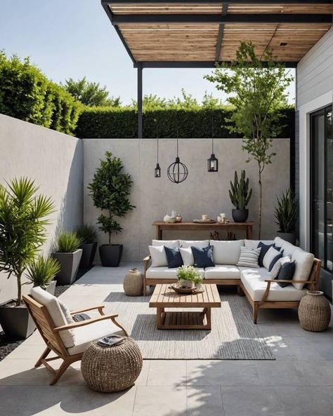 35 Trendsetting Patio Design Ideas - Toolz Geek Outdoor House Garden, Terrace Patio Ideas, Outdoor Patio Plants Ideas, Patios Exteriores Ideas, Small Terrace Garden Design, Outside Terrace Ideas, Small Outside Patio Ideas, Outdoor Small Patio Ideas, Small Terrace Garden Ideas