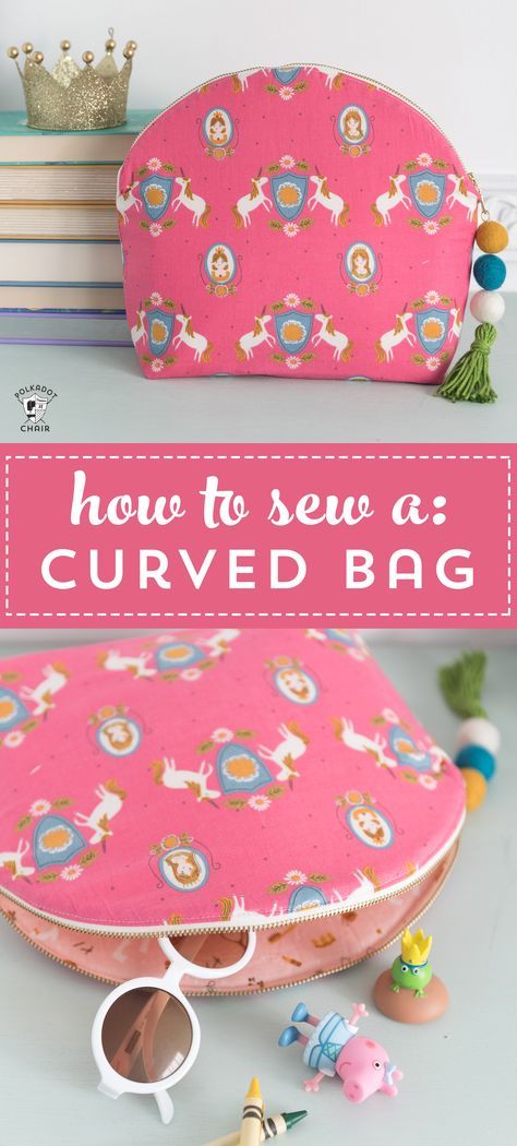 Learn how to sew a makeup bag with this free tutorial. A cute cosmetic bag to sew with a curved top. A large makeup bag. #sewingpatterns #freesewingpatterns #freesewingtutorials #makeupbag #diymakeupbag #diymakeup #makeupbags Sew Tips, Diy Makeup Bag, Large Makeup Bag, Pouch Tutorial, Sewing Tutorials Free, Beginner Sewing Projects Easy, Bag Essentials, Leftover Fabric, Bags Tutorial