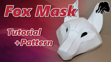 Kitsune Mask Tutorial and Pattern by Kazulgfox Kitsune Mask Template, Fox Mask Template, Fox Mask Diy, Fursuit Tutorial, Cardboard Mask, Foam Armor, Kitsune Mask, Wolf Mask, Kitsune Fox