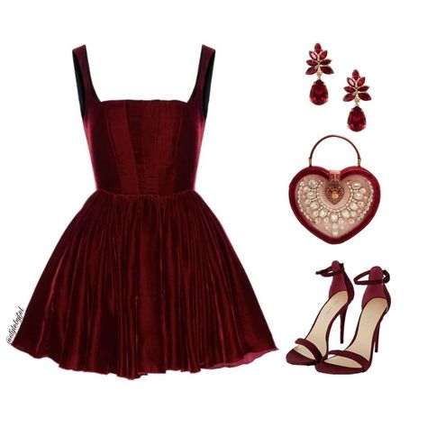 Style By Fel on Instagram: “Christmas fit 🎄⛄ also this colour>>>” Velvet Dresses Outfit, Grammy Dresses, Dark Red Dresses, Gossip Girl Outfits, Red Dress Short, Formal Dresses Short, Pretty Prom Dresses, Red Prom Dress, Fancy Outfits