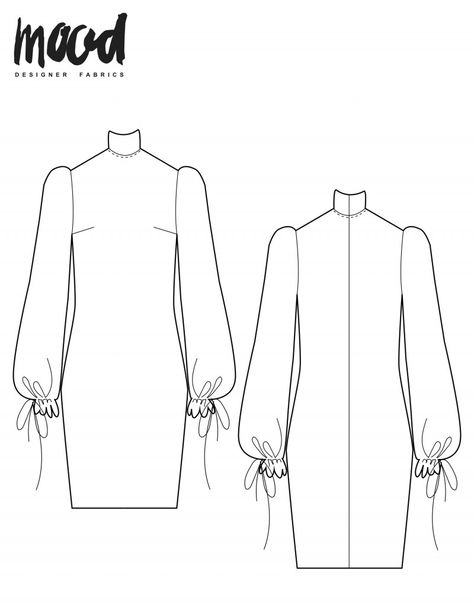 Long Sleeve Pattern Sewing, Sleeve Patterns Sewing, Long Sleeve Dress Sewing Pattern, Long Sleeves Pattern, Long Sleeve Dress Pattern, Mood Patterns, Mood Sewciety, Dress Sewing Patterns Free, Long Sleeve Pattern