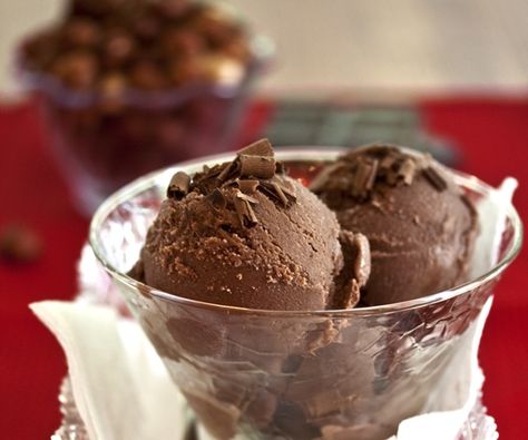 At last! A recipe for homemade Chocolate Italian Ice! Now that I'm using my ice cream maker a lot, I can give this a try! I'm Italian, and I'm from the East Coast... I grew up loving Italian Ice, but where I live now, they don't know what a good Italian Ice is! Chocolate Italian Ice Recipe, Italian Ice Recipe, Ice Recipe, Go Dairy Free, Icee Recipe, Italian Ice Cream, Gelato Recipe, Italian Chocolate, Gelato Ice Cream