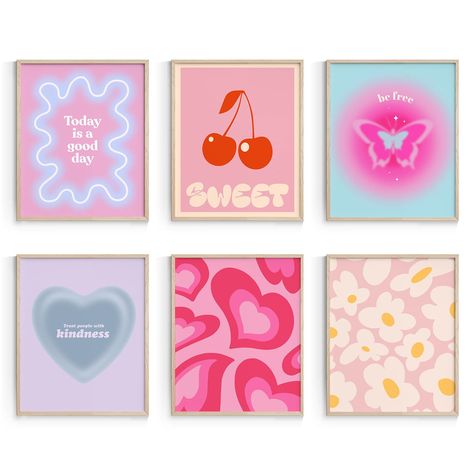 PRICES MAY VARY. Pink Danish Pastel Wall Decor: The posters with cute style and fresh color，the minimalist wall art is suitable for the room style with personality. Girl’s Bedroom Wall Art Prints: Pink abstract Wall Prints can easily mix and match different home styles to create an elegant and cozy vibe to any space, like living room, aesthetic bedroom, kitchen, bathroom, office, or any other occasion. Unframed 8x10 Cute Room Decor Aesthetic: There are 6pcs abstract girls room decors come unfram Posters For Room Decor, Cozy Wall Art, Aura Posters, Preppy Wall Collage, Dorm Aesthetic, Pastel Wall Decor, Room Decor Cozy, Collage Mural, Stile Preppy