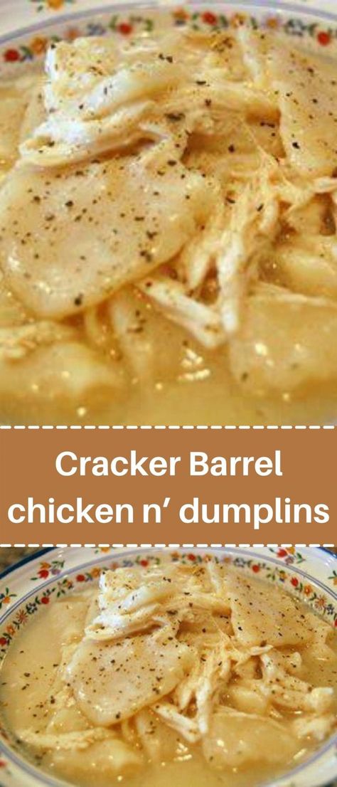 Dumplings Homemade, Cracker Barrel Chicken, Chicken Dumplings Recipe, Chicken Dumplings, Copykat Recipes, Pot Ideas, Dumpling Recipe, Big Meals, Cracker Barrel