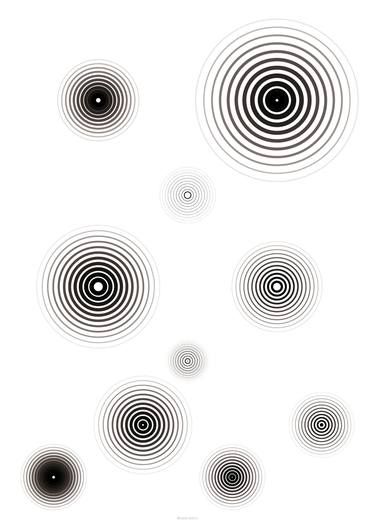 Katia IOSCA Artworks | Saatchi Art Graphical Abstract Science, Pulse Illustration, Concentric Circles Art, Artwork Black And White, Abstract Science, Graphic Design Background Templates, Black And White Wallpaper, Graphic Design Fun, Visual Representation