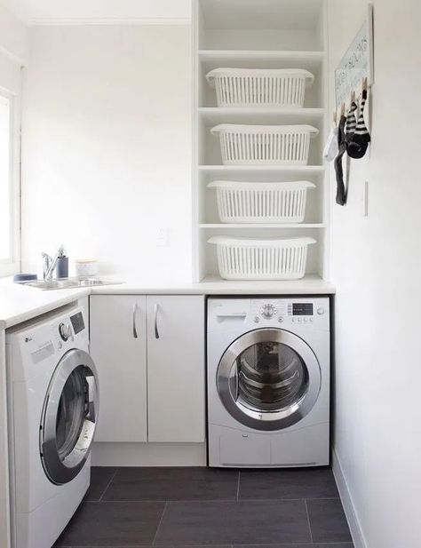 16+ Brilliant Small Functional Laundry Room Decoration Ideas - lmolnar Corner Storage Laundry Room, Small Corner Laundry Room Ideas, Laundry Room Design Corner, Laundry With Corner Sink, Laundry Corner Sink, Laundry Corner Small Spaces, Corner Laundry Sink, Small Laundry With Sink, Small Laundry Corner