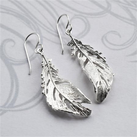 Martha Jackson Sterling Silver Soft Feather Earrings Pretty Trinkets, Feather Earrings Silver, Bubble Earrings, Swan Princess, Rock Chick, Feather Necklace, Feather Jewelry, Silver Feather, Feather Design