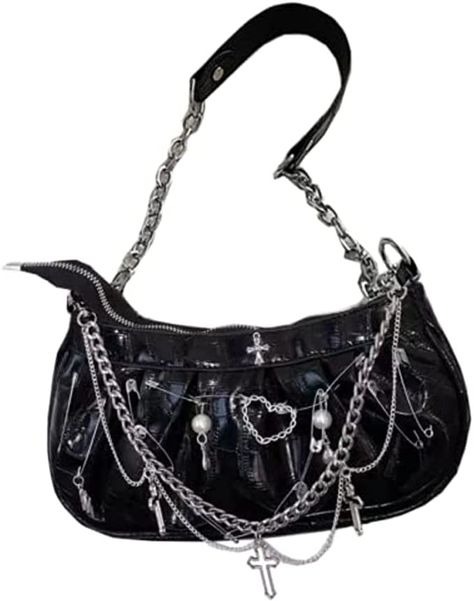 Goth Purse Gothic Purse Aesthetic Purse Goth Bag for Women PU Purse Shoulder Bag for Women Y2K Fashion Aesthetic Purse, Goth Purse, Purse Aesthetic, Gothic Purse, Goth Accessories, Pu Bag, Pretty Bags, Style Noir, Mein Style