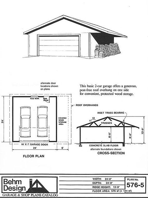 Garage Design Plans, Car Garage Plans, 2 Car Garage Plans, Plan Garage, Yard Inspiration, Storage Buildings, Garage Addition, Roof Overhang, Carport Garage