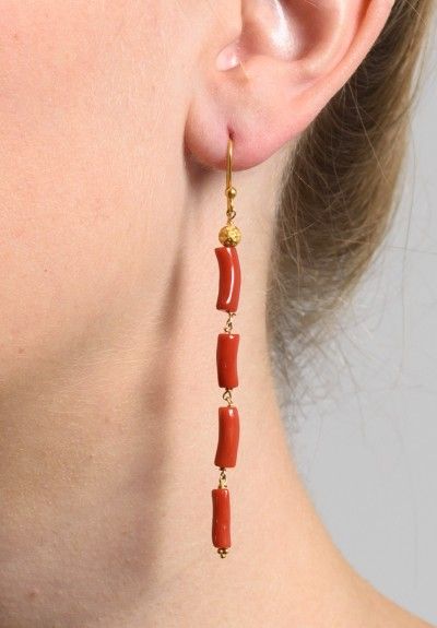 Handmade Red Coral Gold Jewelry, Coral Earrings Gold, Coral Earring, Handmade Coral Drop Earrings, Coral Gold Earing, Monies Jewelry, Handmade Red Coral Dangle Earrings, Red Coral Jewellery, Black Pinterest