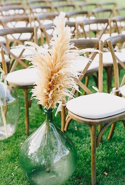 30 Spectacular Pampas Grass Wedding Decor ❤ pampas grass wedding aisle decor forloveofpampas uk #weddingforward #wedding #bride Colored Pampas, Wedding Aisle Decorations Outdoor, Wedding Aisle Outdoor, Ceremony Aisle, Wedding Ceremony Ideas, Ceremony Chairs, Grass Wedding, Torrey Pines, Wedding Aisle Decorations