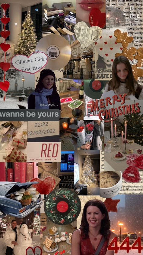 Christmas Collage Pictures, Christmas Wallpaper Gilmore, Gilmore Girls Christmas Aesthetic, Gilmore Girls Winter Wallpaper, Acamedia Aesthetic, Gilmore Girls Christmas Wallpaper, Christmas Wallpaper Iphone Aesthetic, Christmas Collage Wallpaper, Gilmore Girls Christmas