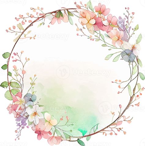 Cute watercolor frame with spring flowers Black Lotus Tattoo, Spring Border, Spring Flowers Background, Watercolor Frame, Flower Frame Png, Black Lotus, Cute Watercolor, Art Aquarelle, Graphic Design Background Templates