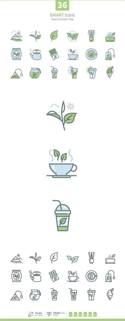 Matcha Tattoo Ideas, Matcha Logo Design, Green Tea Packaging Design, Tea Logo Design Ideas, Tea Symbol, Tea Icon, Coffee Logos, Tea Website, Tea Illustration