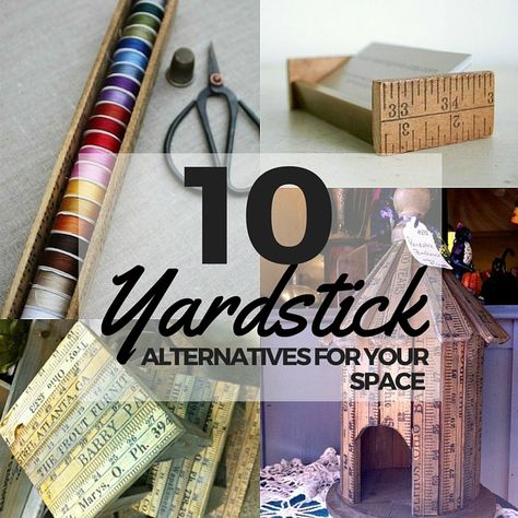 10 DIY Inspiring Yardstick Alternatives Yardstick Crafts, Quilting Storage, Ruler Crafts, Yard Sticks, Sewing Spaces, Recycling Ideas, Creative Genius, Sewing Space, Quilting Tools