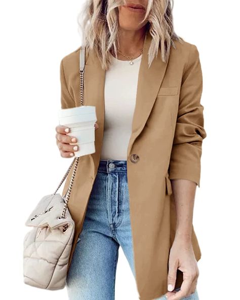 Blazer Casual, Casual Blazer Women, Slim Fit Blazer, Work Blazer, Blazer Jackets For Women, Women Business, Slim Fit Blazers, Womens Business Casual, Light Coat