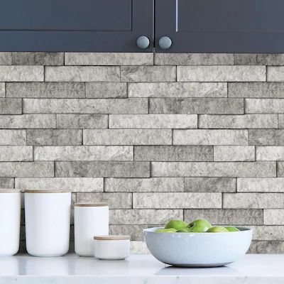 Self Adhesive Backsplash, Timber Tiles, Grey Stone Wall, Vinyl Wall Panels, Peel Stick Backsplash, Peel And Stick Backsplash, Stick Backsplash, Stone Backsplash, Tile Panels