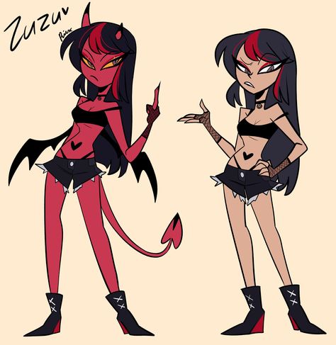 𝕽𝖎𝖚𝖝 ♡| Commission OPEN (2/4)! on Twitter: "Meet Zuzu!! My succubus Oc! 🖤 . . #HelluvaBoss #HelluvaBossOc… " Hazbin Hotel Succubus Oc, Hasbin Hotel Oc, Succubus Oc, Helluva Boss Oc, Oc Maker, Bd Art, Arte Do Kawaii, Monster Hotel, Odaiba