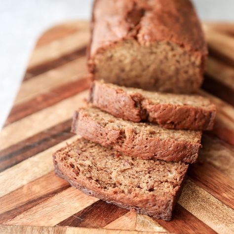 Easy Dairy-Free Banana Bread Egg Free Banana Bread Recipe, Muffin Recipes Easy, Egg Free Banana Bread, Banana Muffin Recipes, Vegan Banana Bread Muffins, Dairy Free Banana Bread, Banana Bread Loaf, Bread Kitchen, Banana Muffin