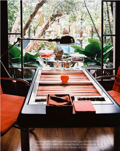 Modern Game Room, Backgammon Game, Backgammon Table, Card Tables, Backgammon Set, Red Chair, Furniture Fabric, Table Games, Sitting Room