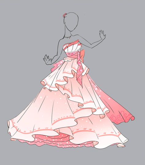 .::Outfit Adopt 16(CLOSED)::. by Scarlett-Knight Magenta Outfits, Mha Reference, Dress Reference, Anime Kimono, Clothing Design Sketches, Drawing Anime Clothes, Dress Drawing, Dress Sketches, Anime Dress