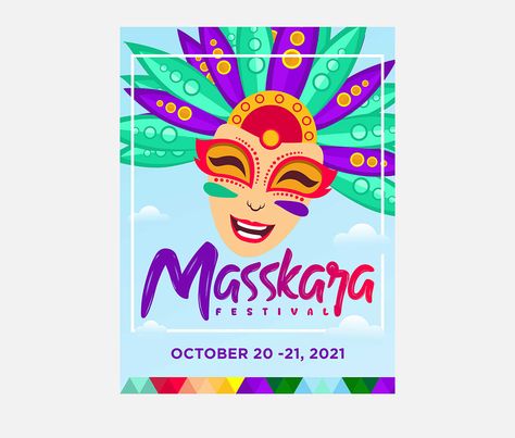 Masskara Festival (Bacolod, Philippines) on Behance Bacolod Philippines, Masskara Festival, Festival Logo, Mask Drawing, Bacolod, Advertising Illustration, Filipino Culture, Festival Poster, Shadow Puppets