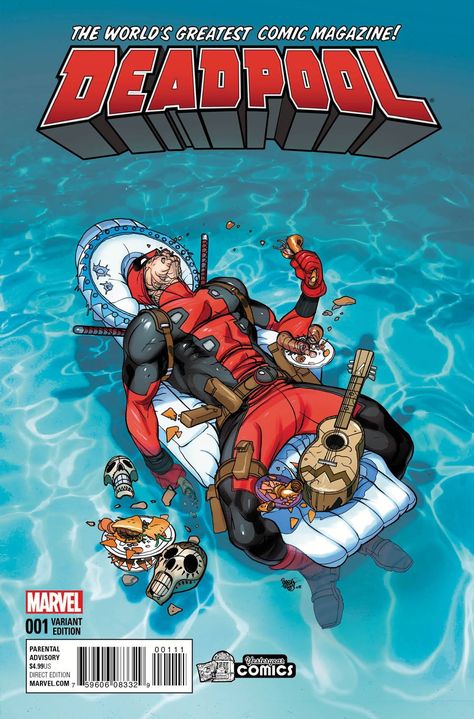 #Deadpool #Fan #Art. (Deadpool #1 Variant - Yesteryear Comics Exclusive Cover) By: Pasqual Ferry. ÅWESOMENESS!!!™ ÅÅÅ+ Deadpool Skin, Deadpool Comic Book, Deadpool Poster, Marvel Mutants, Deadpool Fan Art, Deadpool Funny, Deadpool Art, Deadpool Comic, Design Comics