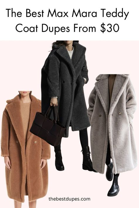 Max Mara Teddy Coat Max Mara Teddy Bear Coat, Max Mara Teddy Coat Outfit, Max Mara Coat Street Style, Fur Coat Outfit Aesthetic, Max Mara Teddy Coat, Teddy Coat Outfit, Grey Teddy Bear, Fur Coat Outfit, Max Mara Coat