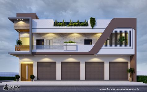 Shop And House Elevation, Small Commercial Building Exterior, Shop Home Floor Plans, Comercial Building Design, Shop Exterior Design Modern, Small Commercial Building Plan, Hotel Elevation Exterior, Small Commercial Building Elevation, Shop Elevation Design