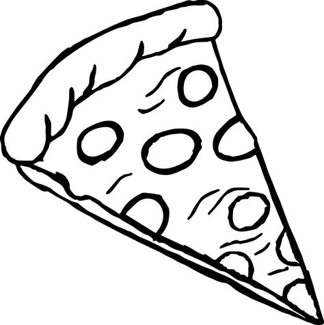 Pizza Coloring Page, Pusheen Coloring Pages, Pizza Drawing, Kids Printable Coloring Pages, Kids Pizza, Cute Pizza, Piece Of Pizza, Food Coloring Pages, Kid Coloring Page