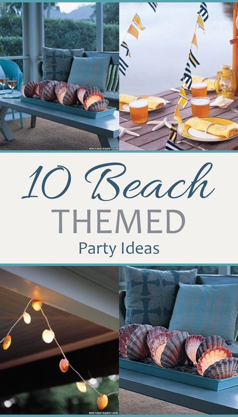 Beach Themed Party Ideas, Beach Party Ideas, Coastal Parties, Outdoor Party Tips and Tricks, How to Throw a Party, Party Hacks, Party Decor Ideas, Popular Pin Coastal Theme Party, Indoor Beach Party, Beach Theme Party Decorations, Beachy Cottage, Sea Ideas, Indoor Beach, Themed Party Ideas, Picnic Plates, Friday Funday