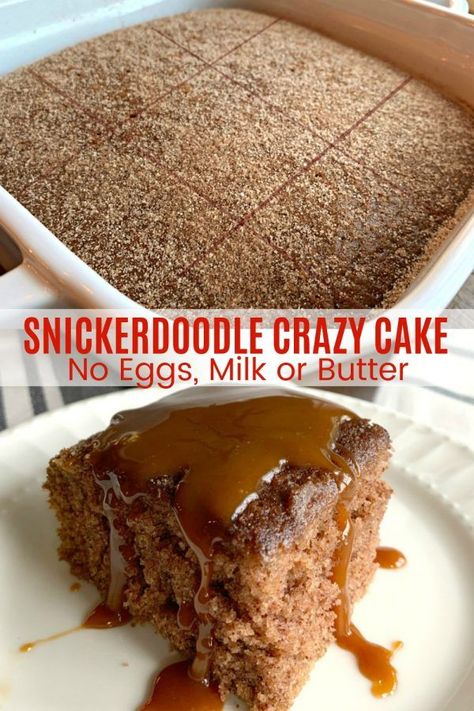 Bisquick Baking Recipes, Gardettos Rye Chips Recipe, Quick Vegan Dessert Recipes, Sweet Little Bluebird Recipes, Snickerdoodle Crazy Cake, Desserts Without Butter, Easy One Layer Cake, Cakes Recipes Easy, Eggless Cake Recipes