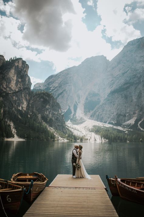 Dolomites Wedding, Germany Wedding, Italian Dolomites, Mountain Wedding Photos, Mountain Elopement, Lake Wedding, Fun Wedding Photography, Elopement Locations, Adventure Wedding