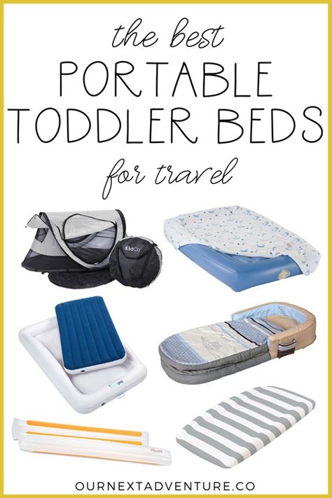 The Best Portable Toddler Beds for Travel | Our Next Adventure Portable Toddler Bed, Kids Toddler Bed, Toddler Travel Bed, Bed Options, Sleeping Tent, Travel Printables, Travel Bed, Flying With A Baby, Inflatable Bed